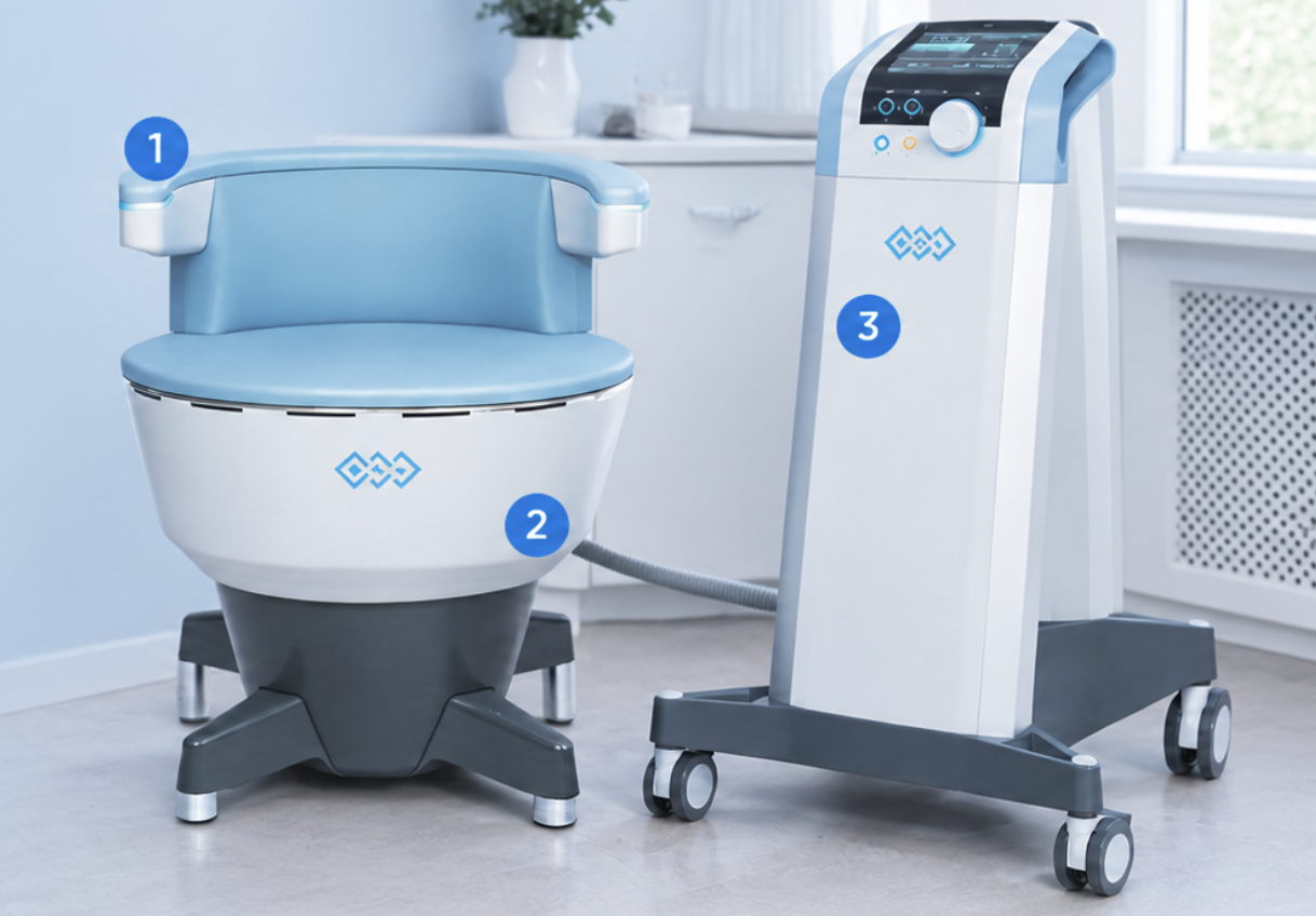 Кресло BTL Emsella в Nixor Clinic, Долгопрудный